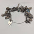 British vintage silver charm bracelet 75g