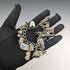 British vintage silver charm bracelet 75g