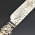 Around 1870 British Antique White Pearl Shell Handle Dessert Cutlery 8 Pair Set in Wooden Box
