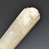 Around 1870 British Antique White Pearl Shell Handle Dessert Cutlery 8 Pair Set in Wooden Box