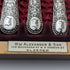 Late Victorian British antique silver plate dessert cutlery 12 pair set in wooden box
