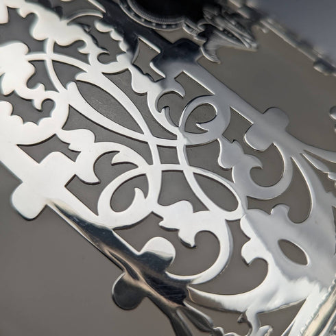 後期ビクトリアン 英国アンティーク シルバープレート製 ビスケットバレル ガラスインナー