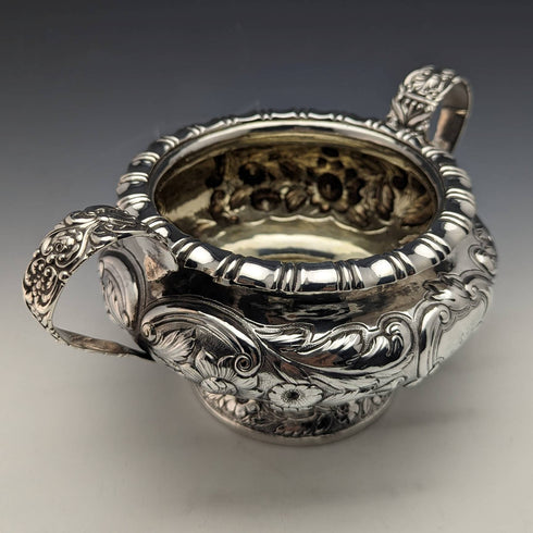 1830 Georgian British Antique Sterling Silver Sugar Bowl 437g Jonathan Hayne