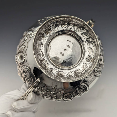 1830年 ジョージアン 英国アンティーク 純銀製 シュガーボウル 437g Jonathan Hayne