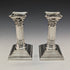 British Antique Silver Plate Candle Stand Candelabra Pair Goldsmiths and Silversmiths