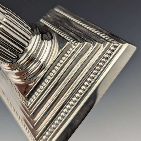 英国アンティーク シルバープレート製 キャンドルスタンド 燭台ペア Goldsmiths and Silversmiths