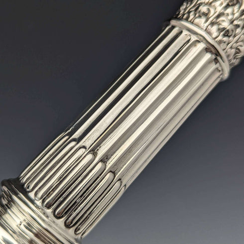 英国アンティーク シルバープレート製 キャンドルスタンド 燭台ペア Goldsmiths and Silversmiths