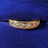 British vintage jewelry cubic zirconia x7 sterling silver gilt ring (size 11)