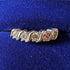 British Vintage Jewelry Cubic Zirconia x5 Sterling Silver Ring