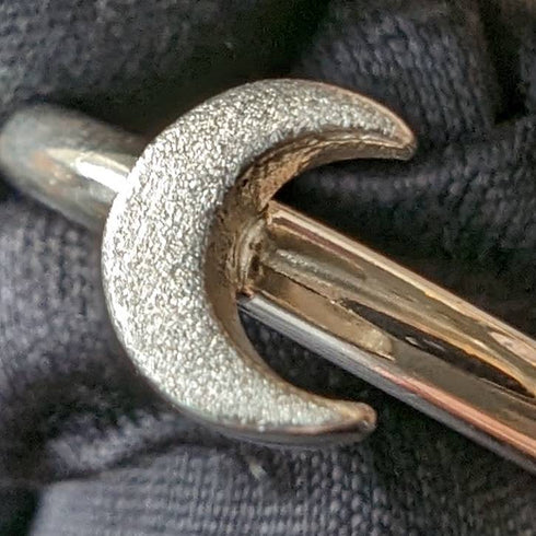 British Vintage Jewelry Crescent Sterling Silver Ring