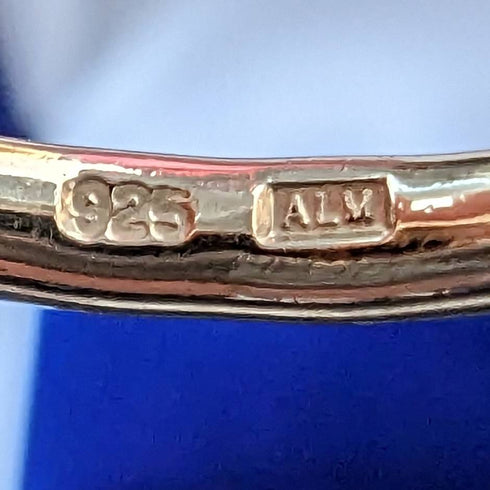 British Vintage Jewelry Crescent Sterling Silver Ring