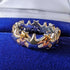British vintage jewelry multicolor star sterling silver ring
