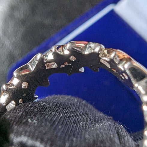 British vintage jewelry multicolor star sterling silver ring