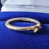 British vintage jewelry 9ct gold star pure silver ring