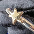 British vintage jewelry 9ct gold star pure silver ring
