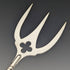 1889 British Antique Pure Silver Handle Toasting Fork Adie and Lovekin