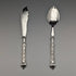 1938 British Vintage Pure Silver Handle Knife & Spoon Set Raeno Silver Plate Co