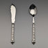 1938年 英国ヴィンテージ 純銀ハンドル ナイフ&スプーンセット Raeno Silver Plate Co