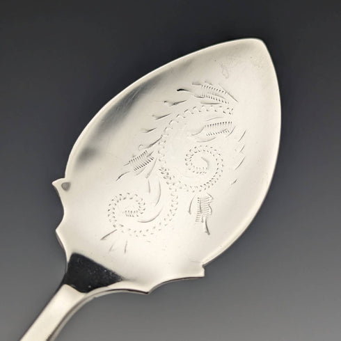 1938 British Vintage Pure Silver Handle Knife & Spoon Set Raeno Silver Plate Co