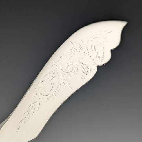 1938 British Vintage Pure Silver Handle Knife & Spoon Set Raeno Silver Plate Co