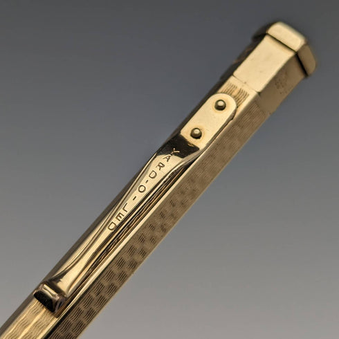 英国ヴィンテージ ヤード・オ・レッド ロールドゴールド製 ヘキサゴン 推進式ペンシル