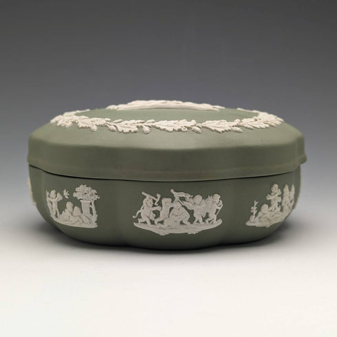 英國復古 Wedgwood 碧玉器盒配件盒