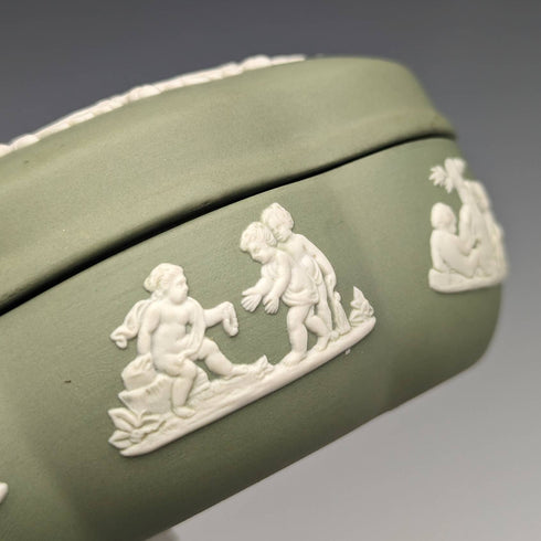 英國復古 Wedgwood 碧玉器盒配件盒