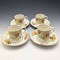 Set of 4 demitasse cups and saucers, circa 1930s, from Bridgewood, England.
