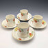 Set of 4 demitasse cups and saucers, circa 1930s, from Bridgewood, England.