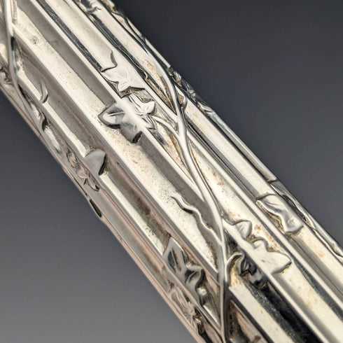 1889 British Antique Silver Plate Large Candlestick Candle Stand