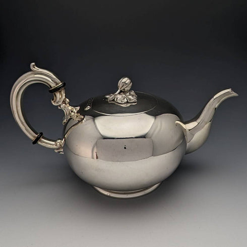 Tetera de plata chapada vintage británica, estilo victoriano