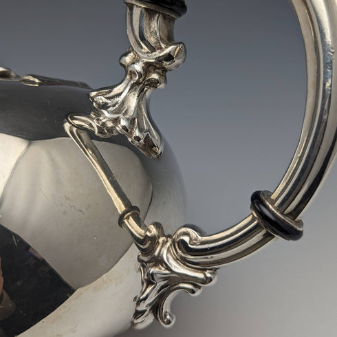 Tetera de plata chapada vintage británica, estilo victoriano