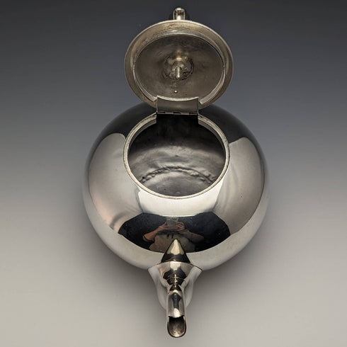 Tetera de plata chapada vintage británica, estilo victoriano