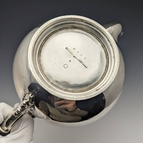 Tetera de plata chapada vintage británica, estilo victoriano