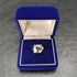 British vintage jewelry large zirconia pure silver ring