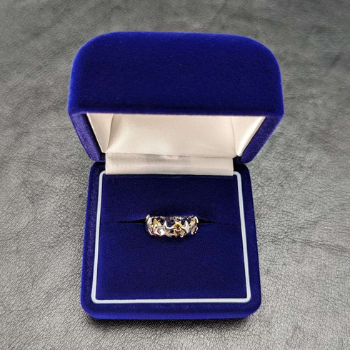 British vintage jewelry multicolor star sterling silver ring