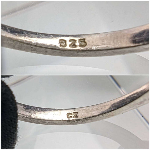 Vintage Jewellery 水滴氧化鋯純銀戒指