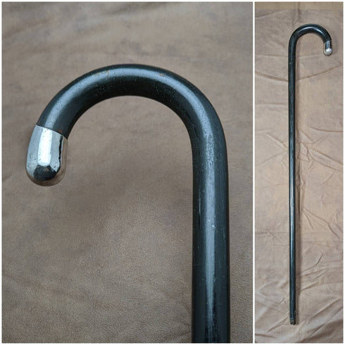 1922 British Antique Gentleman's Walking Stick with Curved Handle 92cm