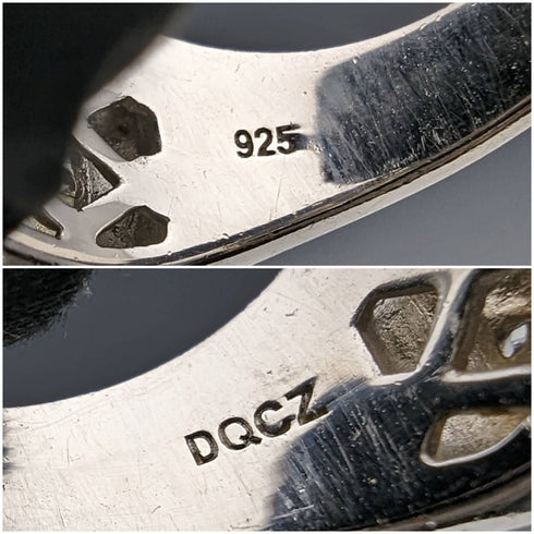 Vintage Jewelry Multicolor Sterling Silver Ring (Size 13)