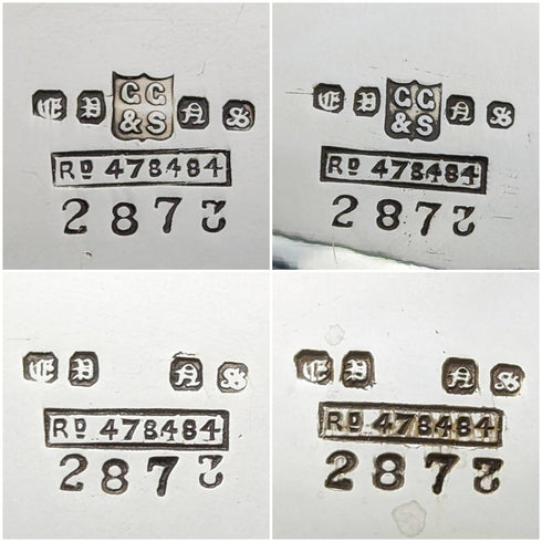 1906 British Antique Silver Plated Teapot Set of 4 George Gordon