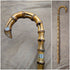 1909 British Antique Men's Walking Stick Thick Bamboo Shaft 84cm