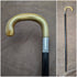 1919 British Antique Gentleman's Walking Stick with Curved Horn Handle 91cm