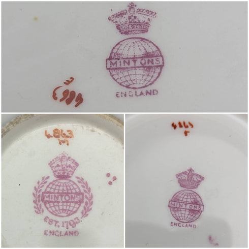 20世紀前半 英国ミントン ティーカップトリオ コカトリス グリーン 訳あり