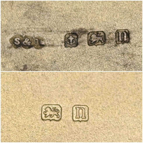 1912 年英國古董純銀雙鉸鏈煙盒 78 克 Smith and Bartlam