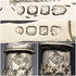Around 1860 British antique silver plate fish cutlery 5 pair set in wooden box