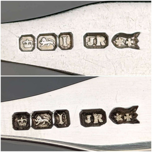 1903 年英國古董純銀茶匙 6 件套 Joseph Rodgers 盒