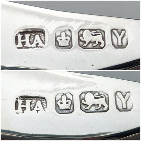 1891年 英国アンティーク 純銀製 シェル型ディッシュペア 124g Atkin Brothers