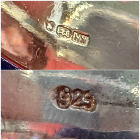 英國復古珠寶大號氧化鋯純銀戒指