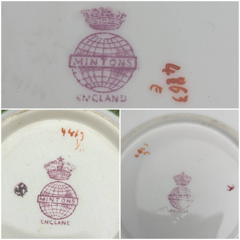 20世紀前半 英国ミントン ティーカップトリオ コカトリス グリーン