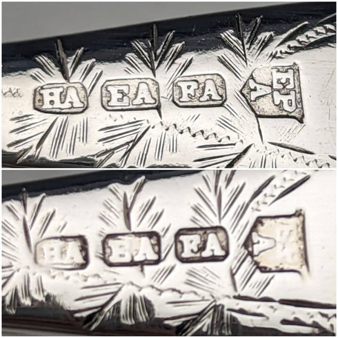 1895年頃 英国アンティーク シルバープレート製 クリスニングカトラリーセット Henry Atkin ケース入